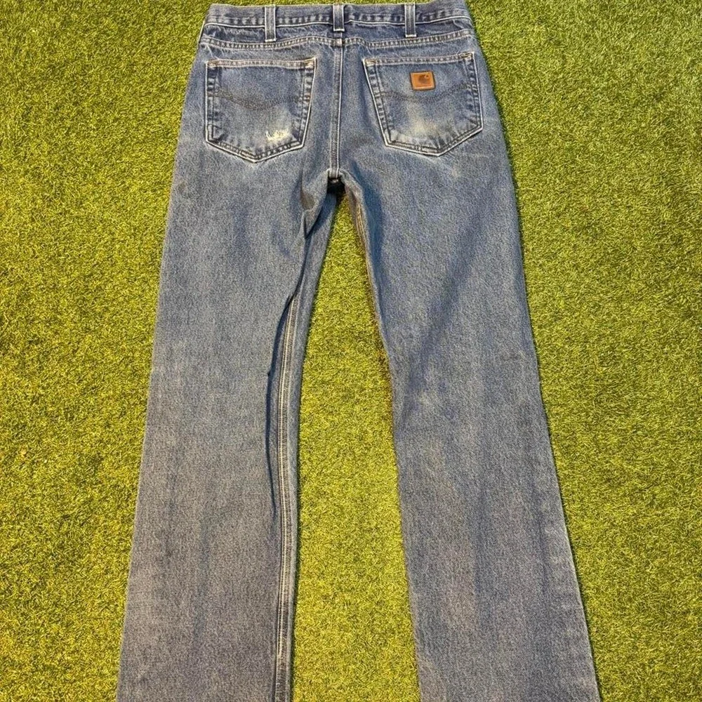 Vintage Carhartt Blue Denim Jeans Relaxed Straight Workwear